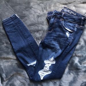 American Eagle Distressed Jeggings  Size 4